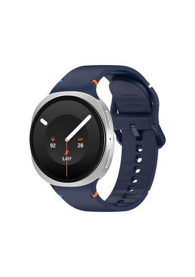 Samsung Galaxy Uyumlu Apple Watch Uyumlu 9 44mm 40mm İle  Metal Tokalı Spor Silikon Kordon