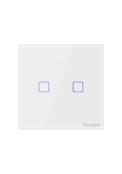 Sonoff T0-EU-2C Akıllı Dokunmatik Duvar Anahtarı 2 Kanallı