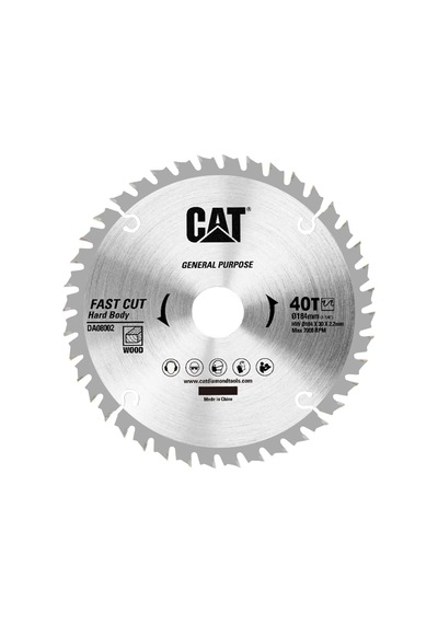 Da08002 184x30mm Ahşap Kesme Elmas, Daire Testere Bıçağı 40 Diş
