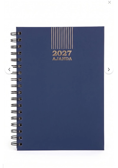 2027 Ajanda Sert Kapak Spiralli Günlük Ajanda Planlayıcı Ofis, Okul Ve Hediye Lacivert