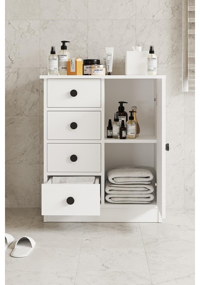 Elmar Çok Amaçlı Banyo Dolabı Beyaz Beyaz Elmar Çok Amaçlı Banyo Dolabı Beyaz Beyaz