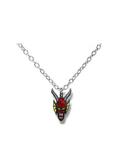Stranger Things 4. Sezon Hellfire Club Kırmızı Renkli Unisex Kolye 60 Cm Zamak Kaplama Metal Takı Çok renkli