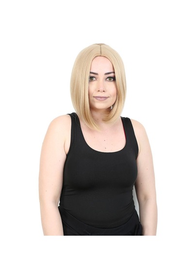 Kahkülsüz Düz Kısa Fiber Sentetik Peruk / Balköpüğü - Rxlu-462232 Renkli