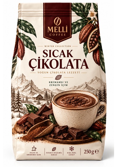 Melli Coffee Sıcak Çikolata 250 G Kakaolu Sıcak İçecek Karışımı Winter Collection