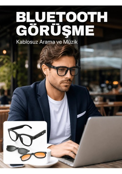 Ers Yapay Zekâ Destekli Akıllı Bluetooth Gözlük Dokunmatik Kontrol Manyetik Lens Ve Kablosuz Görüşme Özellikli
