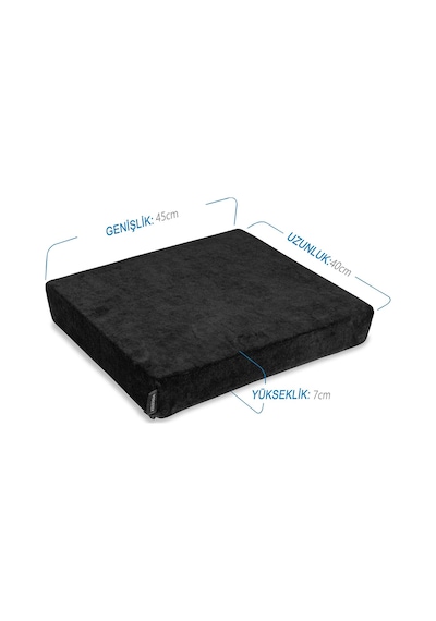 Visco (Kaydırmaz Tabanlı) Kare Ortopedik Oturma Minderi 45x40x7 Visco (Kaydırmaz Tabanlı) Kare Ortopedik Oturma Minderi 45x40x7