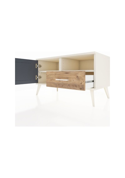 Hyperion Şifonyer 2 Raflı Tek Çekmeceli Tek Kapaklı 88x44x48 Aytaşı-antrasit/çam Antrasit/çam