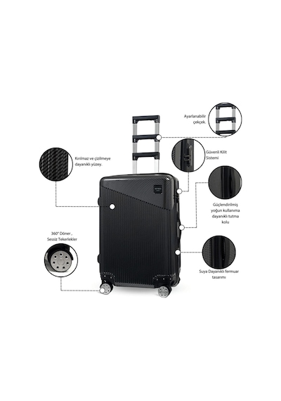 Reymond Luggage PC Venüs Aurora Serisi Valiz, Gold - Orta Boy Altın