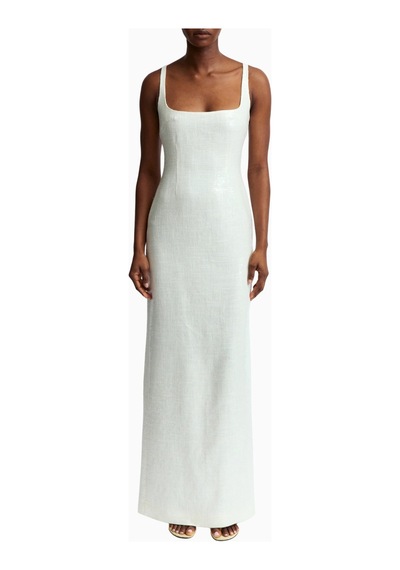 16arlington 16arlıngton Electra Gown Linen Payetli Elbise Beyaz