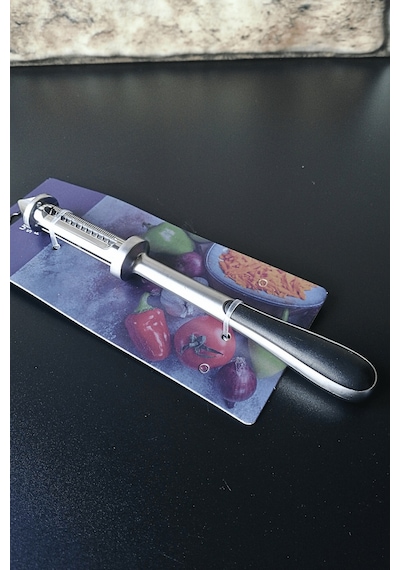 Paslanmaz Çelik Çift Başlı Meyve Soyucu-sebze Oyucu- 18 Cm Gümüş