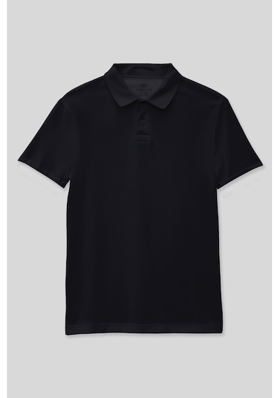 Tommy Life Lacivert Polo Yaka Standart Fit Basic Unisex T-shirt - 11330