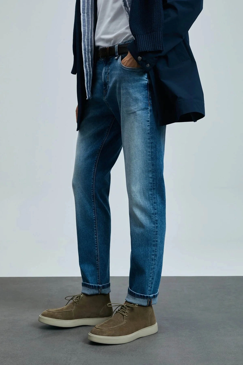 Lufian Alesso Smart Mavi Erkek Jean Pantolon 111200188 Mavi