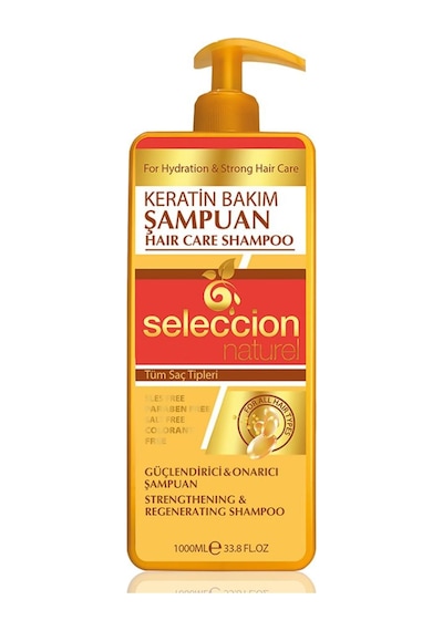 Naturel Keratin Bakım Şampuan 1000 Ml Yoğun Keratinle Saç Güçlendirme Ve Onarım Tüm Saç Tipleri