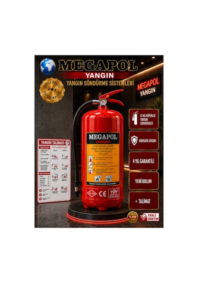12 Kg Aff %6 Lık Foam Köpüklü Yangın Söndürme Cihazı, Yangın Söndürme Tüpü, Yangın Söndürücü, Yangın Söndürme Cihazları