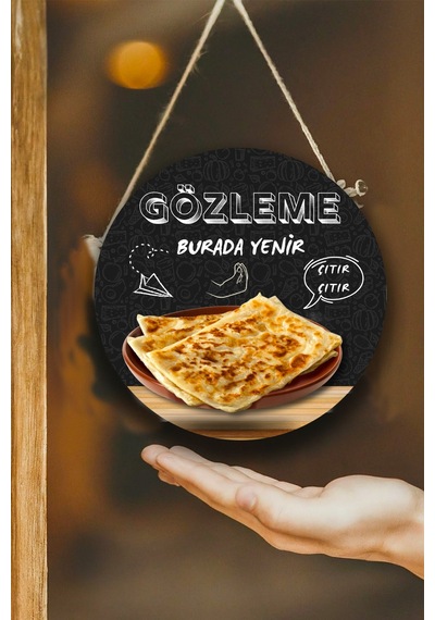 Gözleme Salonu Için Duvar, Kapı, Çift Taraflı Askılı Pano Karşılama Tabelası, Gözleme Dükkanı Süsü
