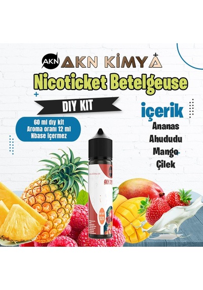 Nicoticket Betelgeuse Dıy Kit Çilek Ananas Mango Gıda Aroması %20 Oranda Aroma İçerir Hazır Değildir 60 Ml