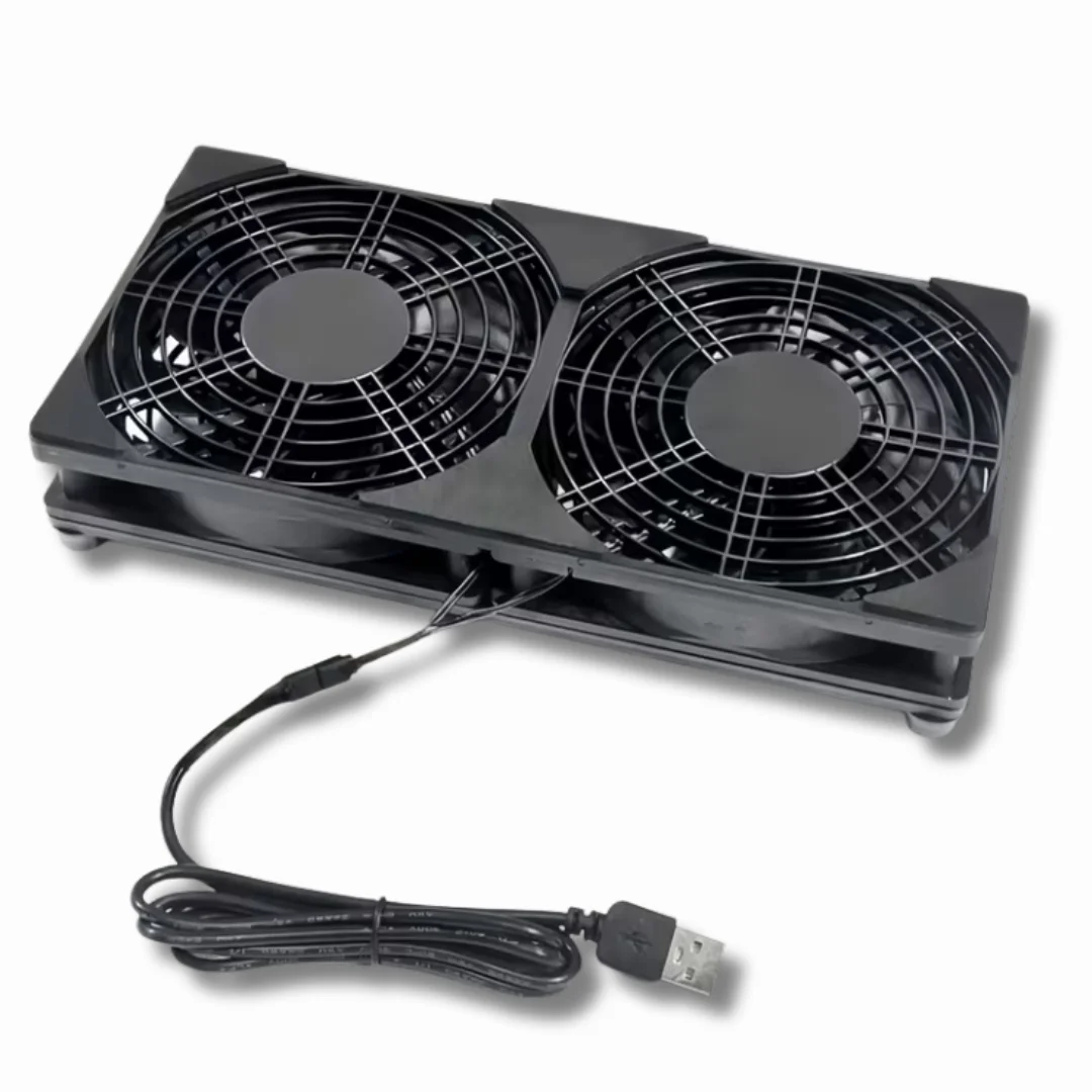 Çift Usb Soğutucu Fan Laptop Modem Konsol Altı 240mm 5v 3 Kademe Hız Ayarlı Aç Kapa Anahtarlı
