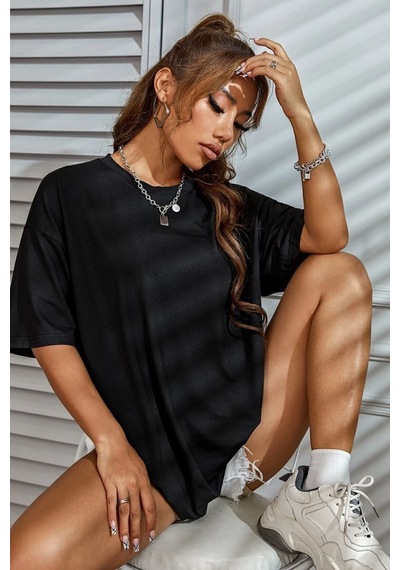 Uyguntarz Unisex Aesthetic Baskılı Tshirt Siyah