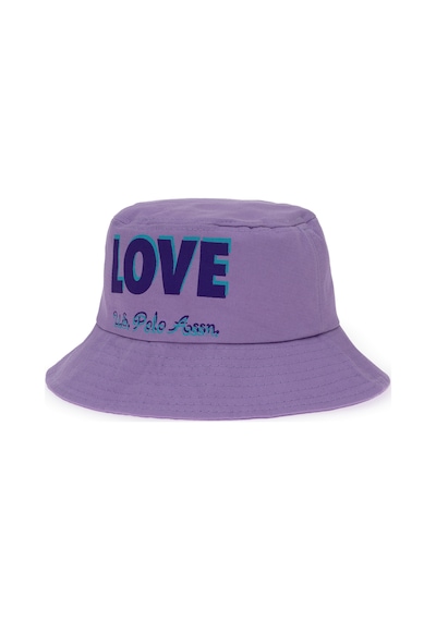U.S. Polo Assn. Kız Çocuk Lila Slogan Baskılı Bucket Şapka 50312316-VR034