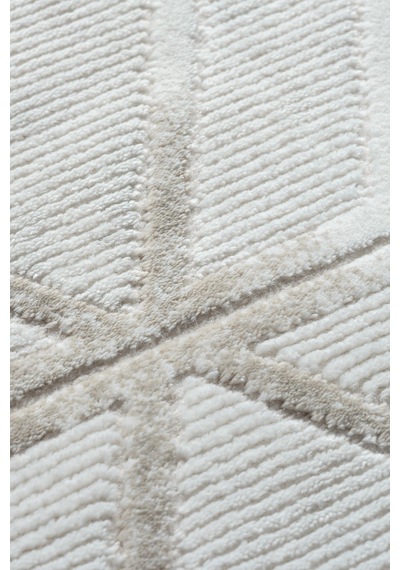 Mariesse Home Bambu Dokulu Modern Sık Dokuma Koridor Kesme Yolluk Dokuma Makine Halısı Y00595a Bej