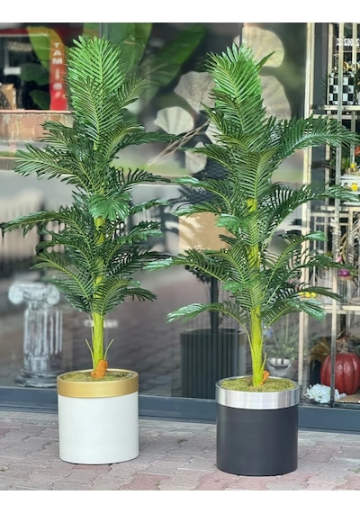 Rüzgar Yapay Çiçekçilik 180 Cm 30x30 Saksıda Areka Ağacı Yeşil