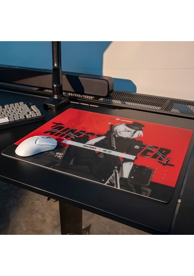 Dream Gamer Aim Stormer Thunder Glass Mousepad - Speed Yüzey Red-450 X 400 Mm