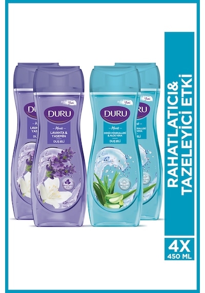 Moods Deniz Mineralleri&aloe Vera + Lavanta & Yasemin Duş Jeli 4x450 ML Diğer