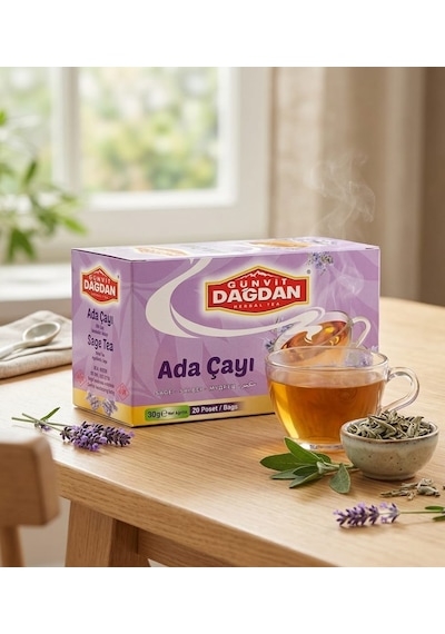 Ada Çayı 20'li Kutu Natürel Sallama Poşet Çay