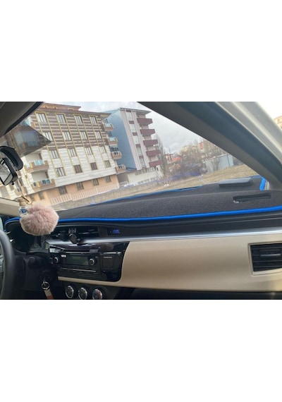 2012-2018 Modellerine Uygun Toyota Auris Torpido Koruma Halısı Siyah Kenar Renk Sarı