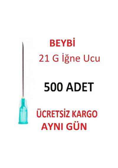 Beybi Enjektör Şırınga İğne Ucu 21 G Yeşil 500 Adet