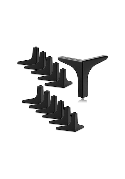 12 Cm Modern Model Siyah Metal Mobilya, Dolap, Koltuk, Kanepe, Tv Ünitesi Ayakları Metal 12 Adet Siyah