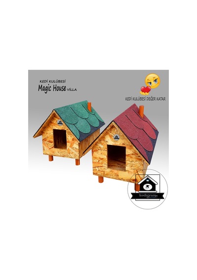 Kedigram Kedi Kulübesi Büyük Kedi Evi Magic House Villa Greenroof