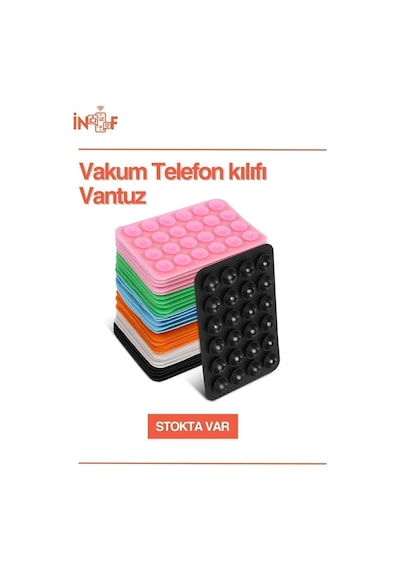 Telefon Tutucu Vantuz Siyah Beyaz