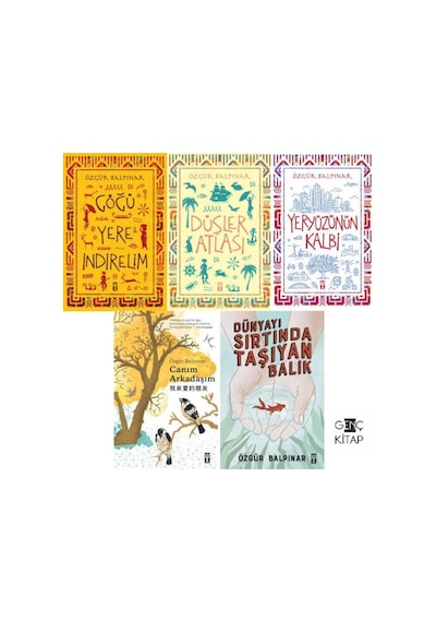 Özgür Balpınar 5 Kitap Set Göğü Yere Indirelim Düşler Atlası Yeryüzünün Kalbi Dünyayı Sırtında Taşıy