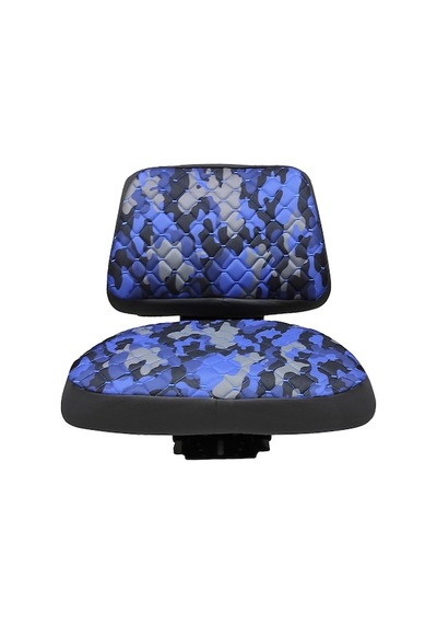 Traktör Koltuk Kılıfı - Kolçaksız -Mavi Kamuflaj -Bb-373