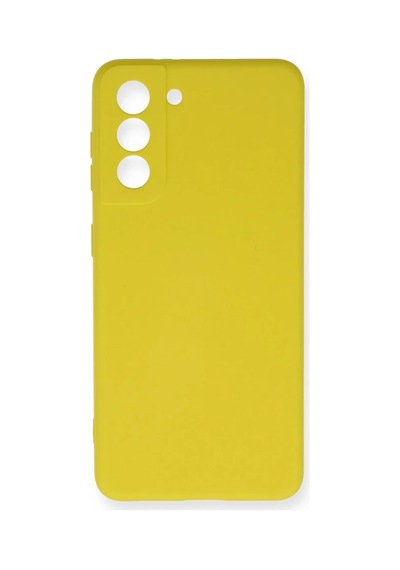 Samsung Uyumlu Galaxy S21 Fe Uyumlu Kılıf Nano İçi Kadife Silikon - Sarı