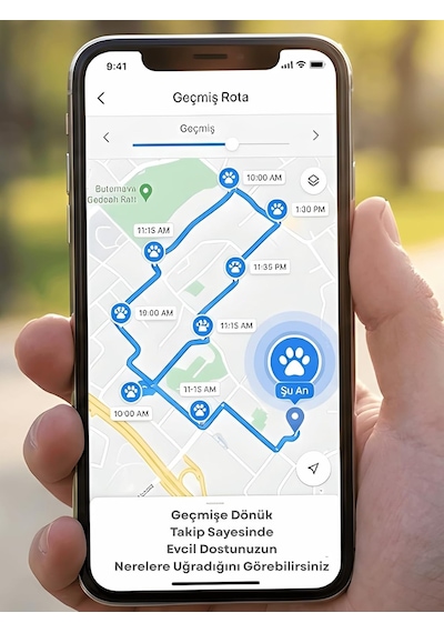 Gözcü Mobil Kedi Köpek Takip Cihazı Android Ios Uyumlu Pet Evcil Hayvan Tasması Sim Kartsız Akıllı Takip Cihazı, Siyah
