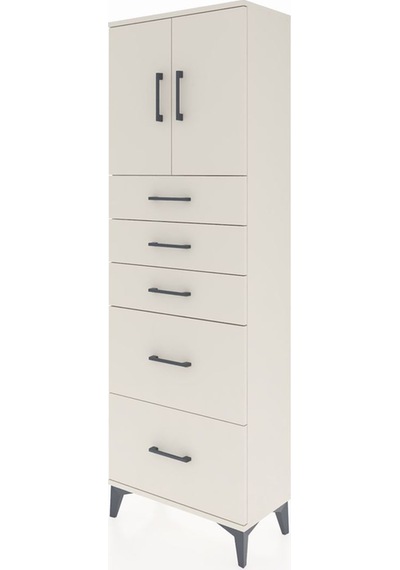 Arges Dolap 2 Raflı 5 Çekmeceli 2 Kapaklı 60x30x182 Aytaşı-ay... Aytaşı