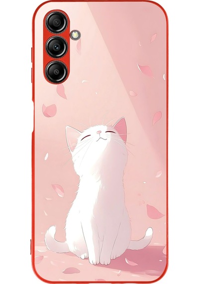 Samsung Galaxy A14 Uyumlu Minnoş Kedi Baskılı Silikon Kılıf Renkli