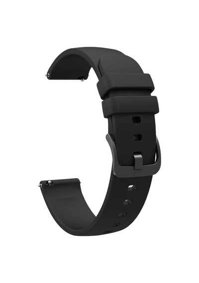 Caseonn Garmin Forerunner 255s Kordon Tokalı Esnek Spor Silikon Kayış Siyah
