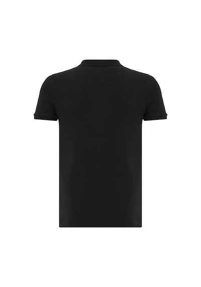 Routefield Punk Erkek Polo Tişört Siyah