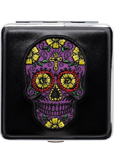 Atomic German Skull Kurukafa Patch Deri Kısa Sig. Tab Akasısı Mor