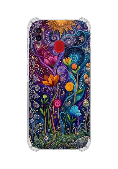 Printify Samsung Galaxy A20 İle Uyumlu Düşlerin Dansı Serisi Rüyalar Ötesi Tasarımlı Uv Baskılı Köşe Korumalı Antişok Kılıf Şeffaf