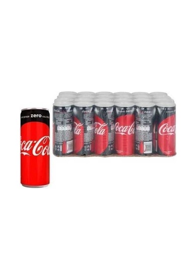 Coca Cola Slim Kutu Zero 250 Ml 24 Lü