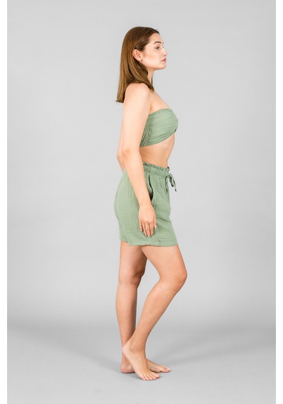 Asc Sun Kadın Müslin Crop Top Mint