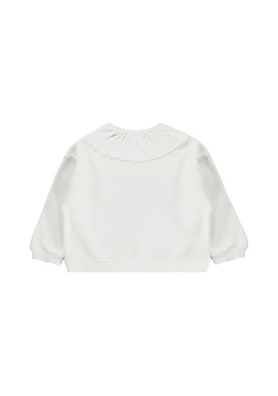 Civil Girls Kaşkorse Yakalı 6-9 Yaş Sweatshirt - Ekru