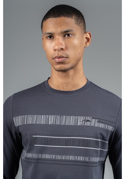 Maraton Regular Erkek Bisiklet Yaka Antrasit Sweatshirt Antrasit