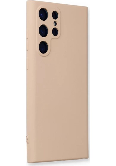 Newface Samsung Galaxy S24 Ultra Kılıf Nano İçi Kadife Silikon - Pudra