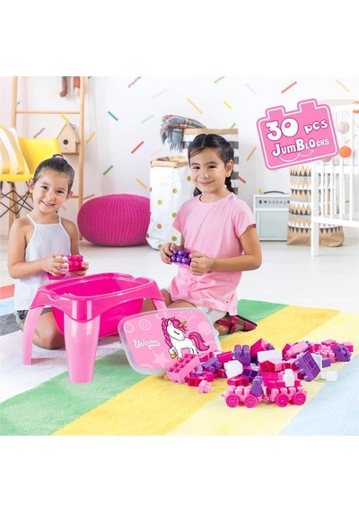 Dolu Unicorn Aktivite Oyun Masası Mega Blok 30 Parça 2598