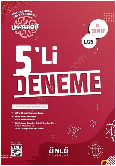8. Sınıf LGS 5 Lİ Deneme US -TEROİT - ÜNLÜ Yayınları